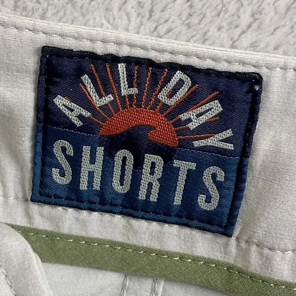 Faherty Shorts Mens 35 Gray All Day Performance Drawstring Stretch Preppy Beach